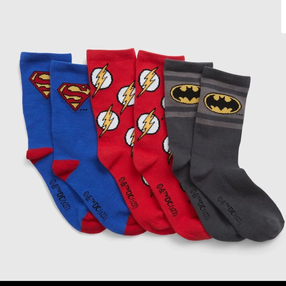 GapKids | DC™ Superhero Crew Socks (3-Pack), NWT